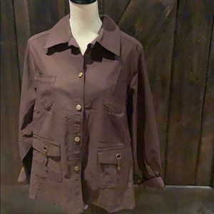 Dalia Brown button down top
